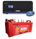 LUMINOUS ZELIO +1100VA Pure Sine Wave Inverter EXIDE INSTABRIGHT 1350 135AH Flate Plate Battery